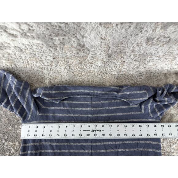 Zinni Garnet Hill Size M Striped Stretch Mini Shift Dress Blue 3/4 Sleeve Pullov - Picture 5 of 9